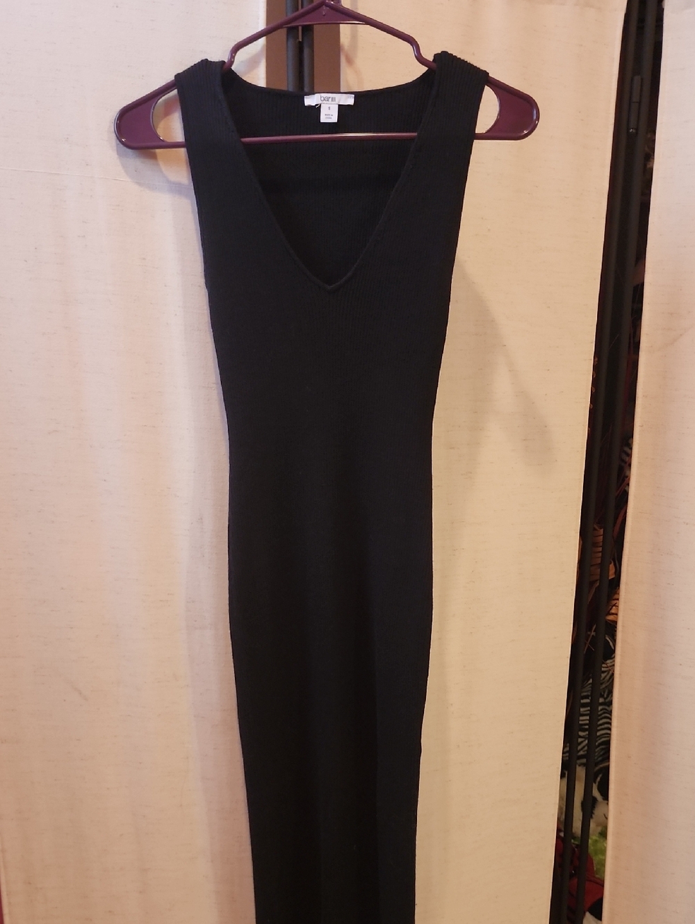 Zara Black Sleeveless V-Neck Maxi Dress